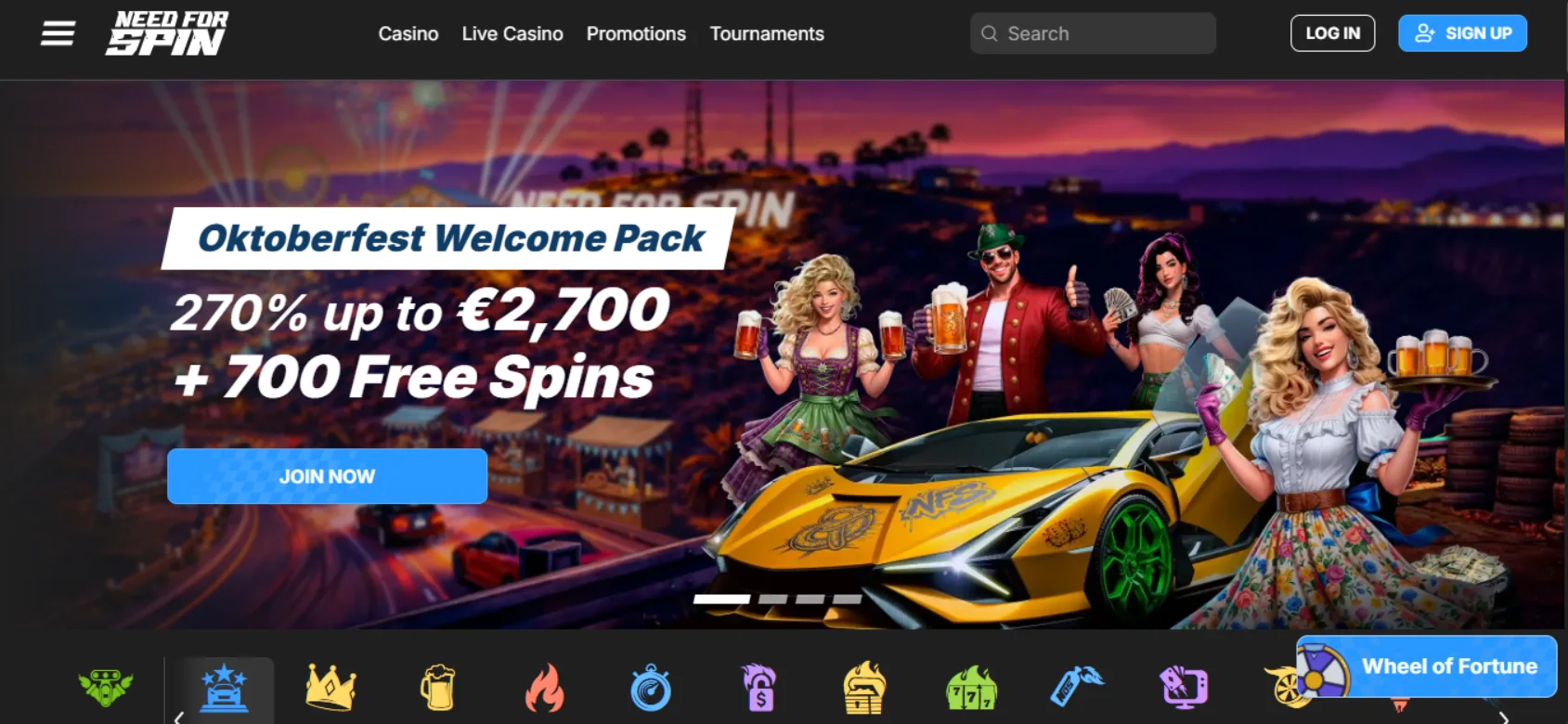 NeedForSpin Casino – ekran oferty